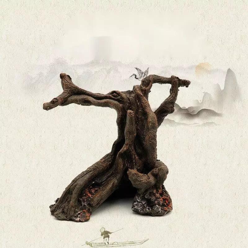 Aquarium Fish Tank Submerged Wood Ornaments Resin Crafts