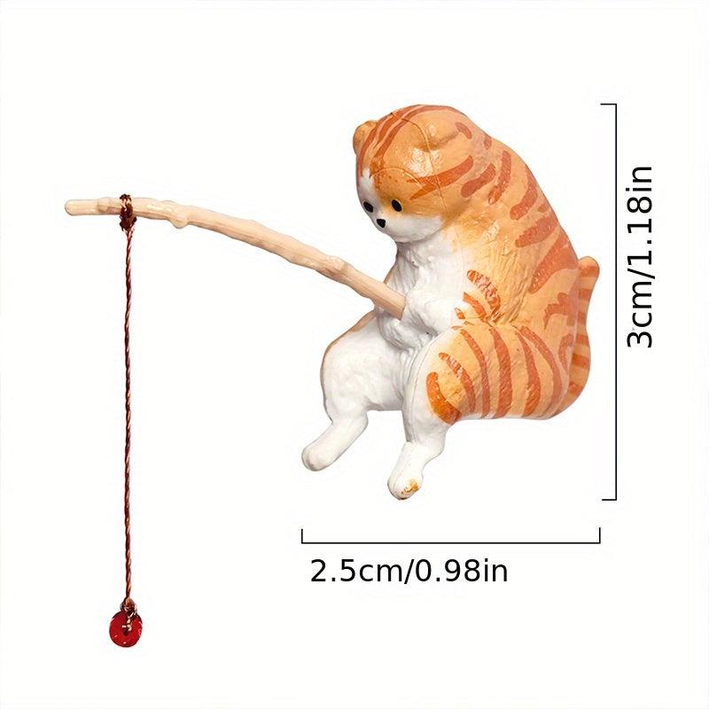 Cat Fishing Aquarium Decoration Toy Set
