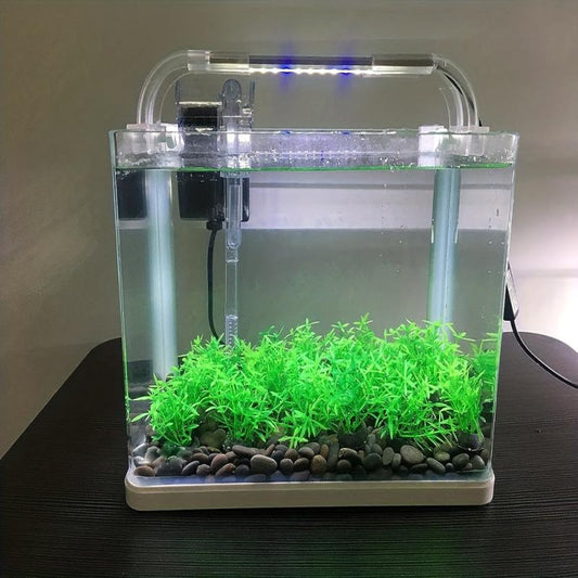 5pcs Pet Aquarium Plants Small Plastic Artificial Mini Grass Set