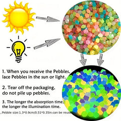 50-100pcs Luminous Aquarium Stones Fish Tank Outdoor Pebbles Decoration