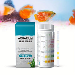 100pcs Fish Tank Test Kit Fresh/Salt Water PH Nitrite Nitrate Chlorine Hardness