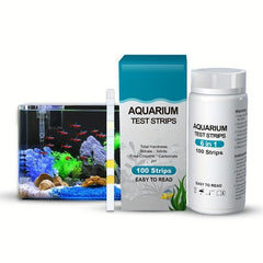 100pcs Fish Tank Test Kit Fresh/Salt Water PH Nitrite Nitrate Chlorine Hardness