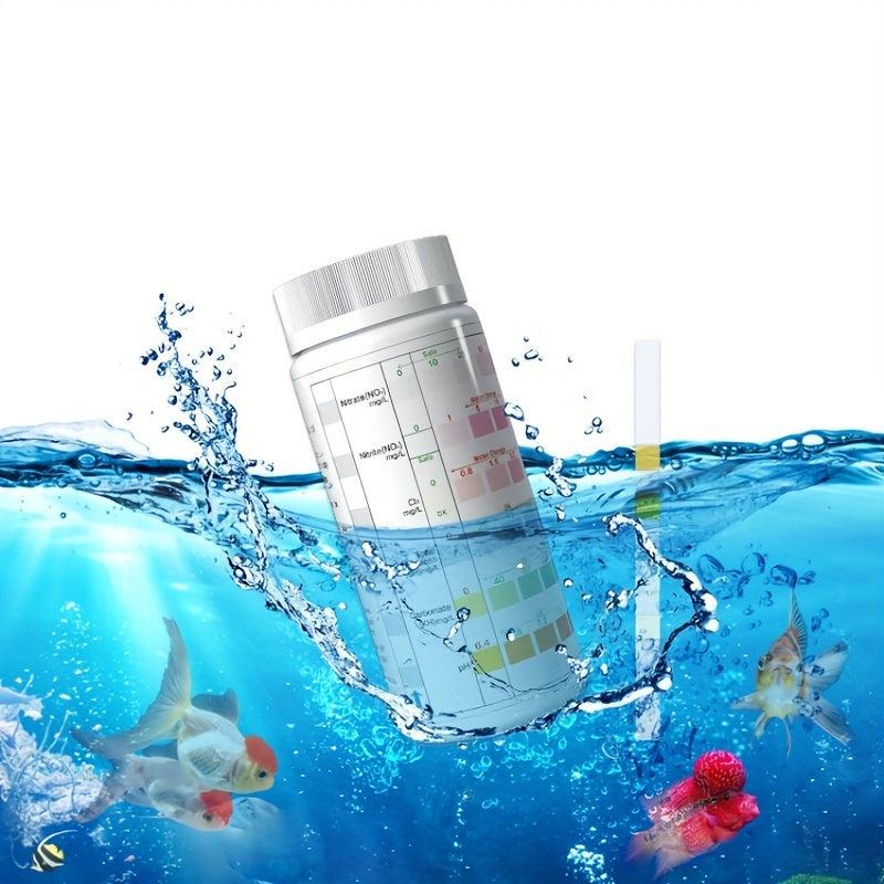 100pcs Fish Tank Test Kit Fresh/Salt Water PH Nitrite Nitrate Chlorine Hardness