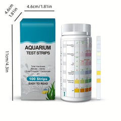100pcs Fish Tank Test Kit Fresh/Salt Water PH Nitrite Nitrate Chlorine Hardness