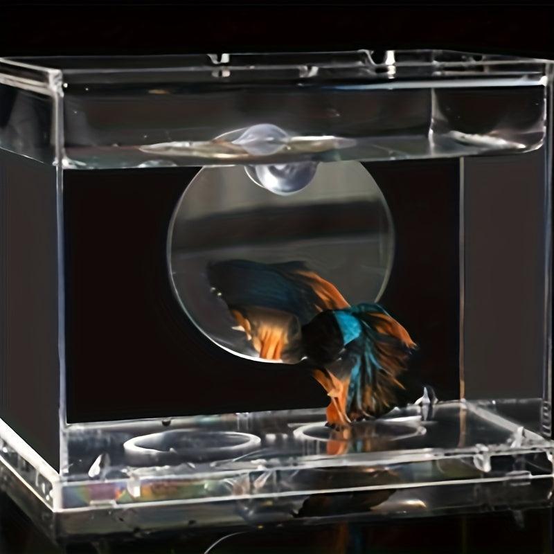 Circle Fish Exercise Mirror Double Sided Aquarium Training Mirror