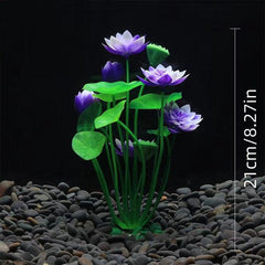 Plastic Lotus Aquarium Plant Decoration