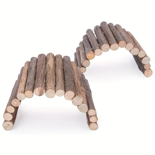 2pcs Wooden Ladder Bridges Hamster Mouse Rat Rodents Toys