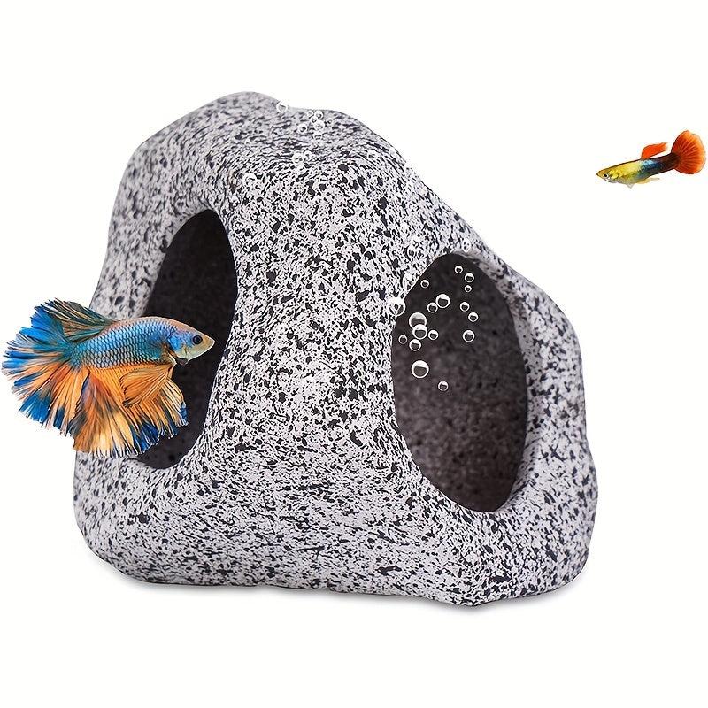 Betta Fish Tank Accessories Rock Cave Decor For Shrimp Cichlid