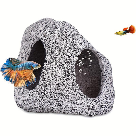 Betta Fish Tank Accessories Rock Cave Decor For Shrimp Cichlid
