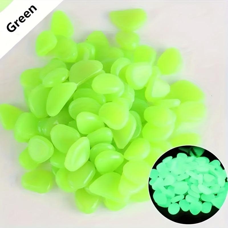 100pcs Glow In The Dark Pebbles Rocks for Indoor and Outdoor Decoration