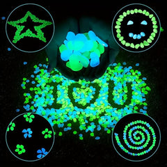 100pcs Glow In The Dark Pebbles Rocks for Indoor and Outdoor Decoration