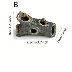 Tree Hole Fish Tank Aquarium Resin Decoration Hideaway House