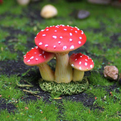 Mini Mushroom and Snail Figurines for Aquarium Decoration