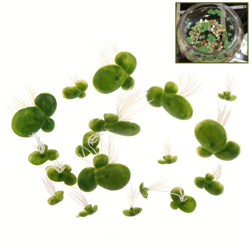 Artificial Floating Duckwees With Leaves for Pond Fish Tank Aquarium Decoration