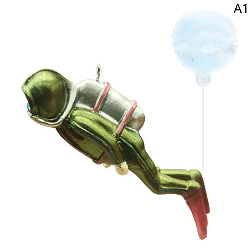 Fish Tank Diver Decoration Floating Diver Ornaments Small Diver With Ball