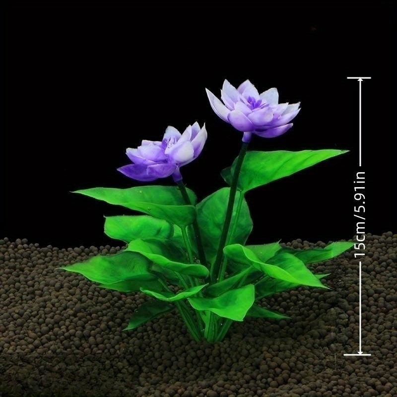 Plastic Aquatic Lotus Fish Tank Ornament