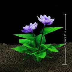 Plastic Aquatic Lotus Fish Tank Ornament