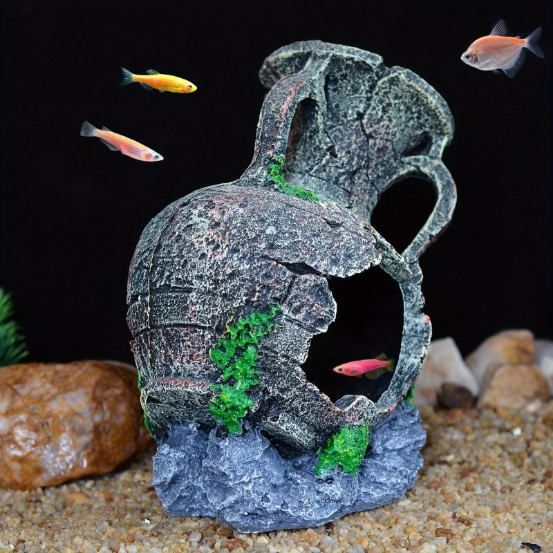 Aquarium Broken Bucket Fish Hiding Cave Decoration