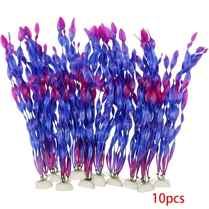 10pcs Simulation Water Grass Plastic Fish Tank Plant Decoration