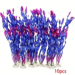10pcs Simulation Water Grass Plastic Fish Tank Plant Decoration