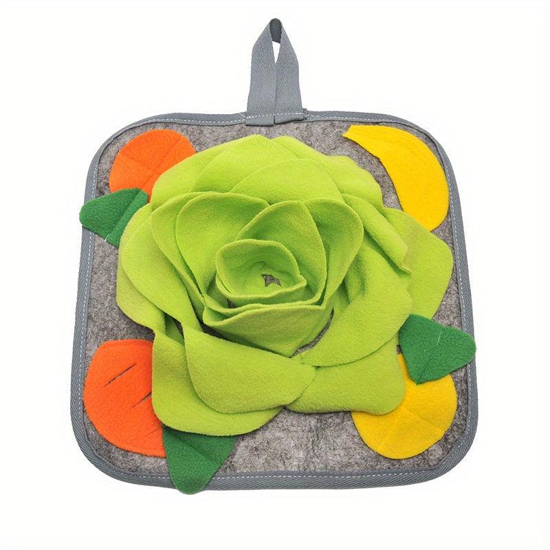 Pet Snuffle Pad Rabbit Toy Slow Food Foraging Mat Durable Fleece