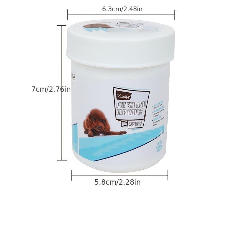 Pet Eye Wash Pads for Dogs and Cats - Gentle and Effective Eye Cleaning Wipes
