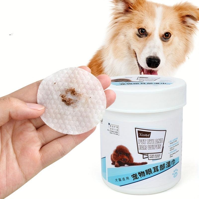 Pet Eye Wash Pads for Dogs and Cats - Gentle and Effective Eye Cleaning Wipes