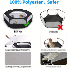 Waterproof Small Pet Cage Tent Portable Foldable Outdoor Exercise Yard Fence