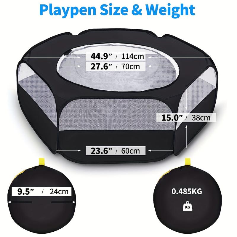 Waterproof Small Pet Cage Tent Portable Foldable Outdoor Exercise Yard Fence