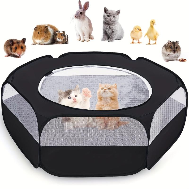 Waterproof Small Pet Cage Tent Portable Foldable Outdoor Exercise Yard Fence