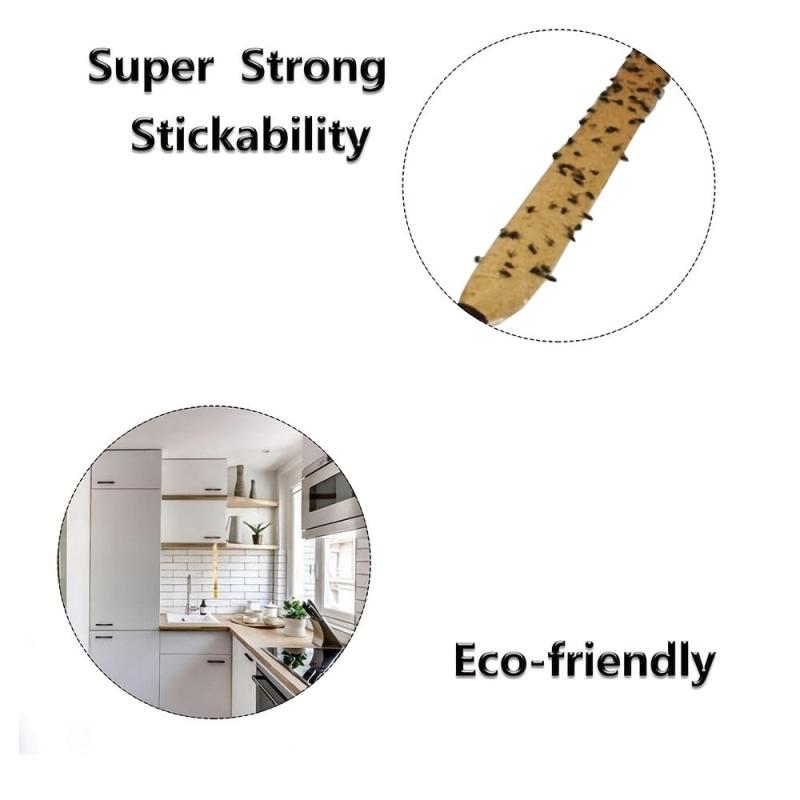Sticky Fly Paper Strips for Indoor Use - Easy to Hang and Effective