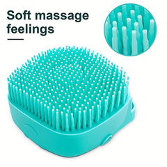 Silicone Pet Bath Brush with Shampoo Dispenser for Grooming
