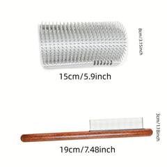 Wooden Handle Pet Comb for Cats Scratching & Hair Removal