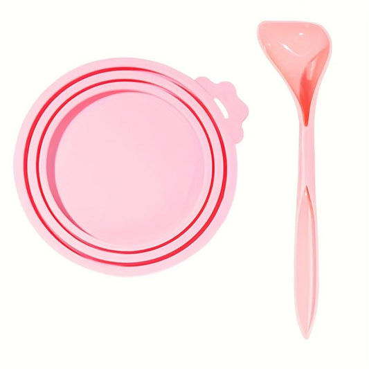 Pet Can Lid 3 in 1 Food Sealing Lid With Spoon - Keep Pet Food Fresh