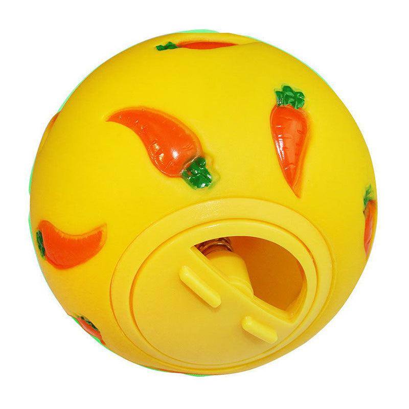 Small Pet Carrot Graphic Food Leaking Ball Rabbit Toy
