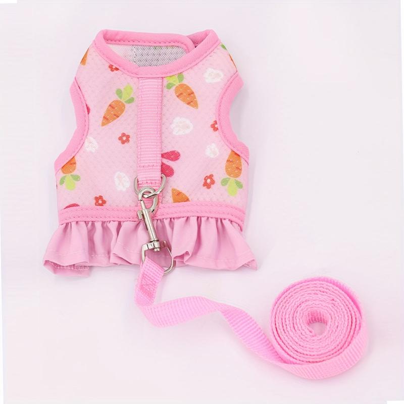 Comfortable Breathable Rabbit Harness Leash - Rabbit Vest & Breathable Leash Set