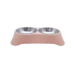 Stainless Steel Double Bowl Non Slip Pets Feeder Bowl for Dogs and Cats