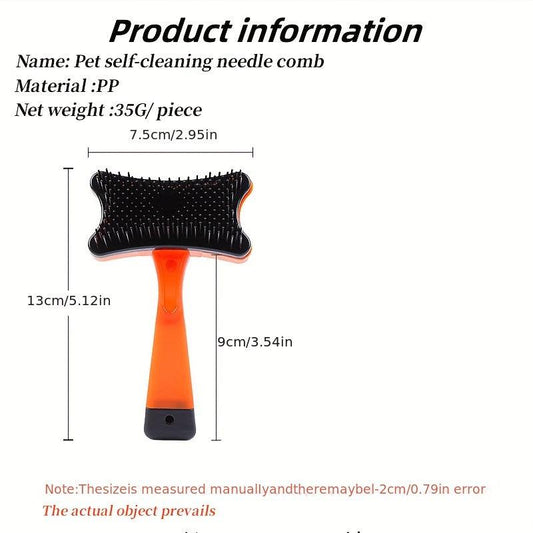 Pet Comb Dog Hair Removal Comb Self-cleaning Comb