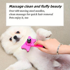 Pet Comb Dog Hair Removal Comb Self-cleaning Comb