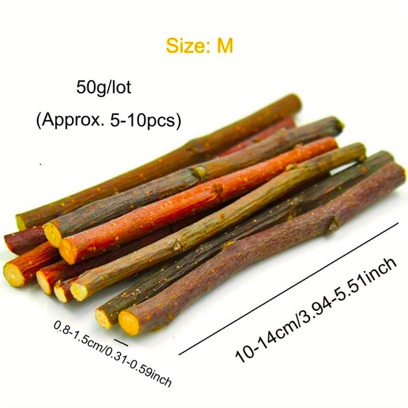 50g Tree Branch Chew Stick Molar Toy for Small Pets