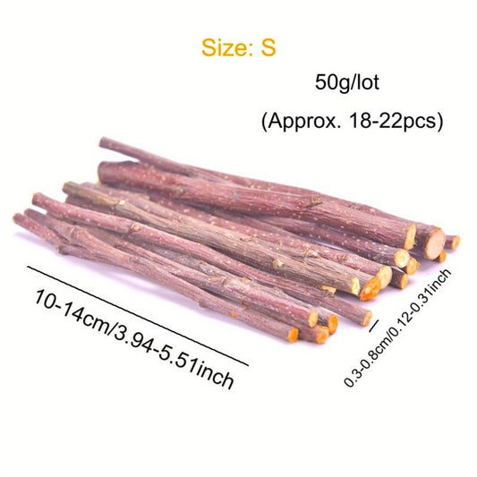 50g Tree Branch Chew Stick Molar Toy for Small Pets
