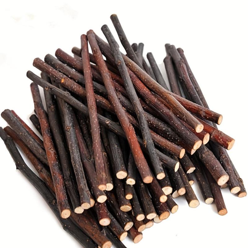 50pcs Natural Wood Chew Sticks for Small Animals Dental Health