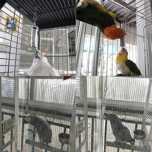 Stainless Steel Bell Toy For Birds Heavy Duty Bird Cage Toys