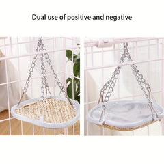 Pet Hanging Bed Grass Woven Hammock for Small Pets
