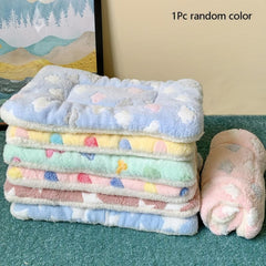 Flannel Rabbit Blanket Sleeping Pad for Small Pets