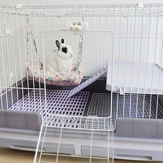 Canvas Bunny Graphic Hook Buckle Pet Hammock for Small Pets in Autumn and Winter