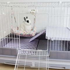 Canvas Bunny Graphic Hook Buckle Pet Hammock for Small Pets in Autumn and Winter