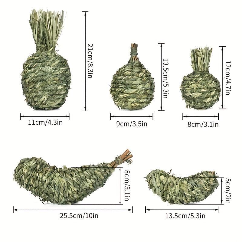 Pet Rabbit Straw Woven Ball Chewing Toys
