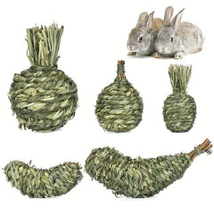 Pet Rabbit Straw Woven Ball Chewing Toys