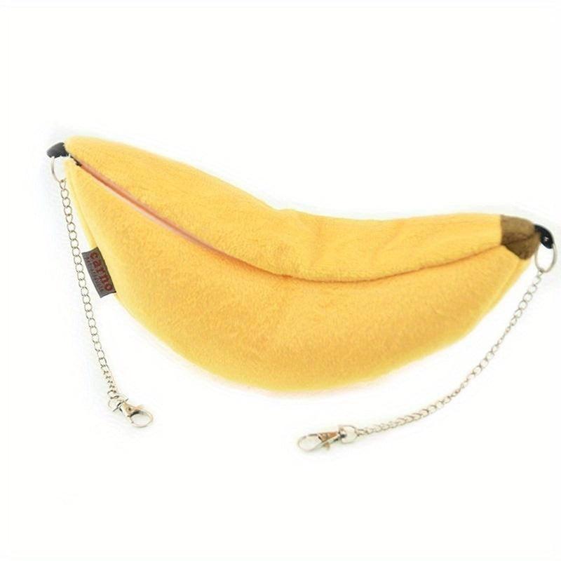 Cozy Banana Shaped Hamster Hammock Bed for Small Pets
